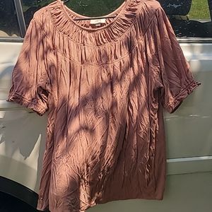 Loft knit top short sleeve